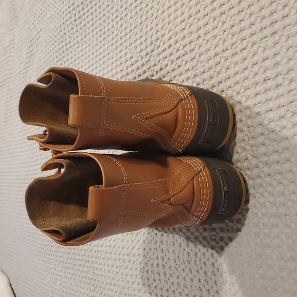 L.L. Bean Tan & Brown Rain/Snow Boots/Sturdy Sole & Comfortable (30) - Picture 3 of 10